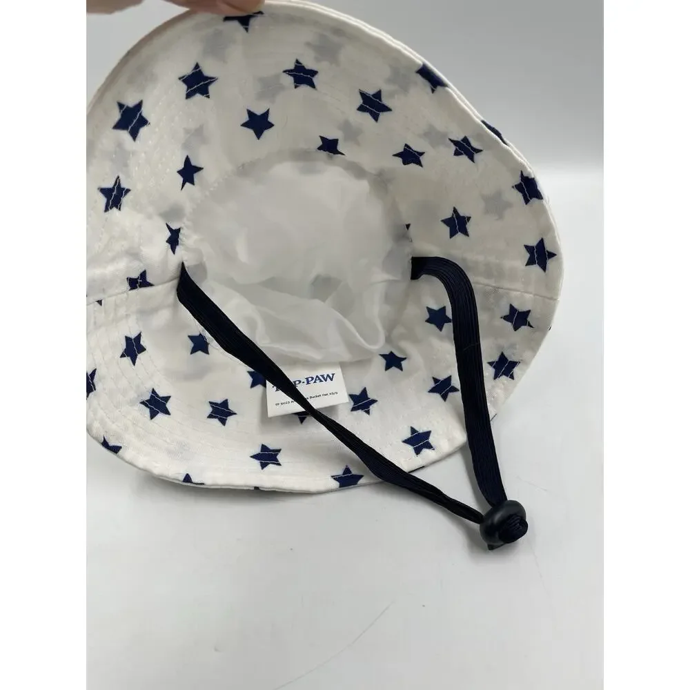 Top Paw - Dog Hat -Medium/Large - Red White and Cute 4th of July Theme Stars